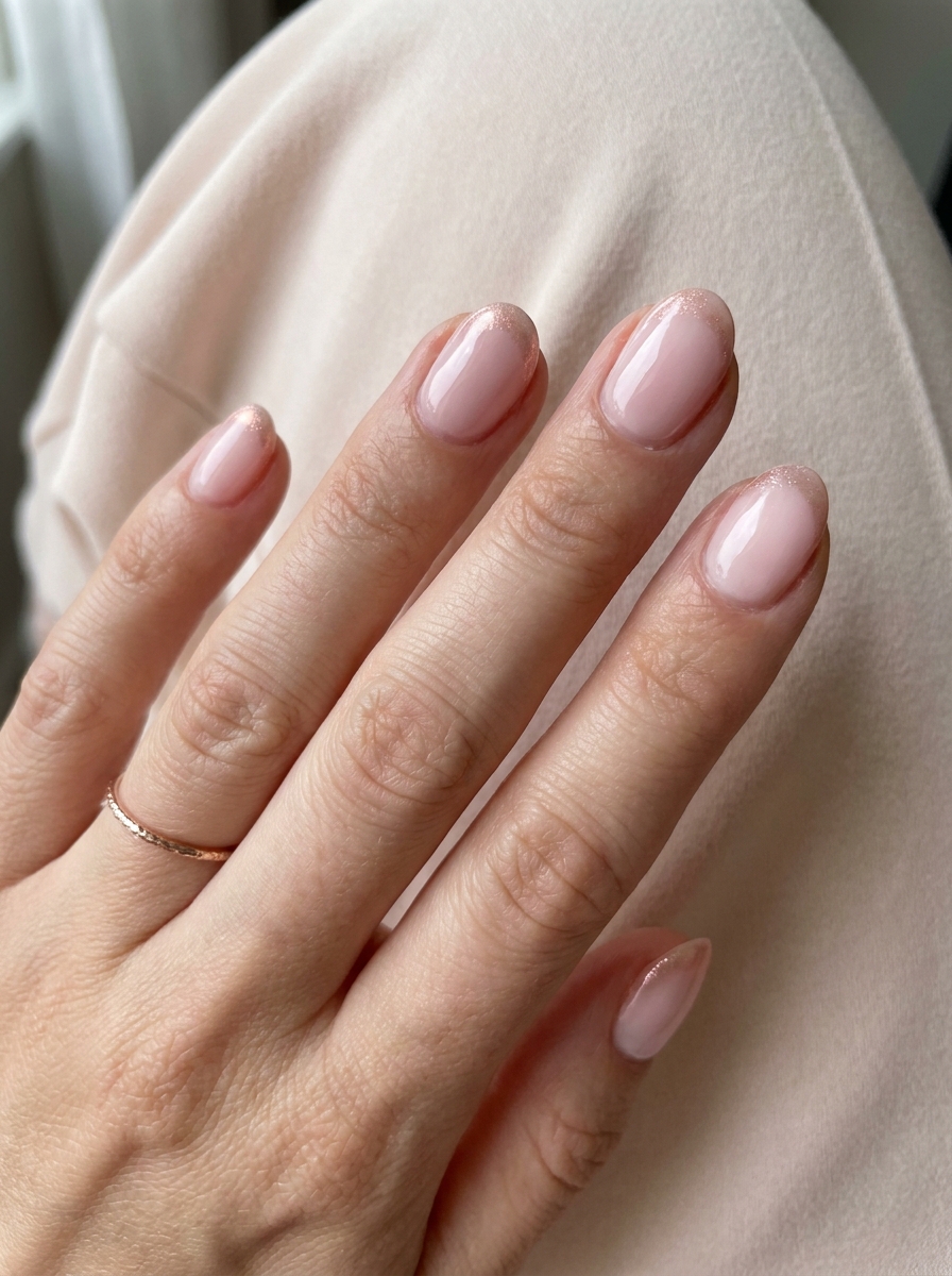 Rosé Gold Nails als Goldene Nägel Inspiration 2026